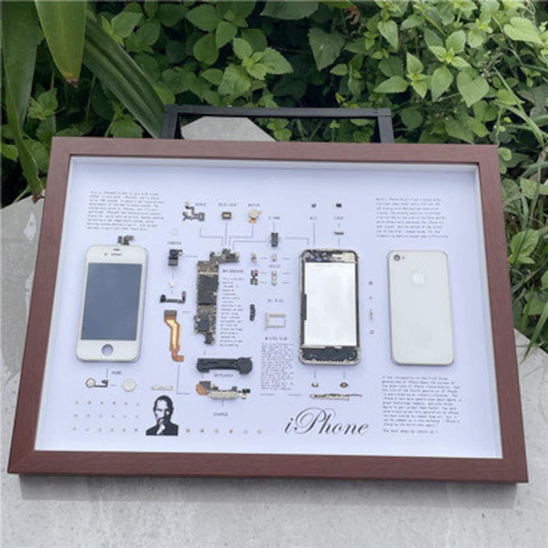 IPhone Framed Wall Art, Apple Shadow Box, Disassembled Iphone, Phone ...
