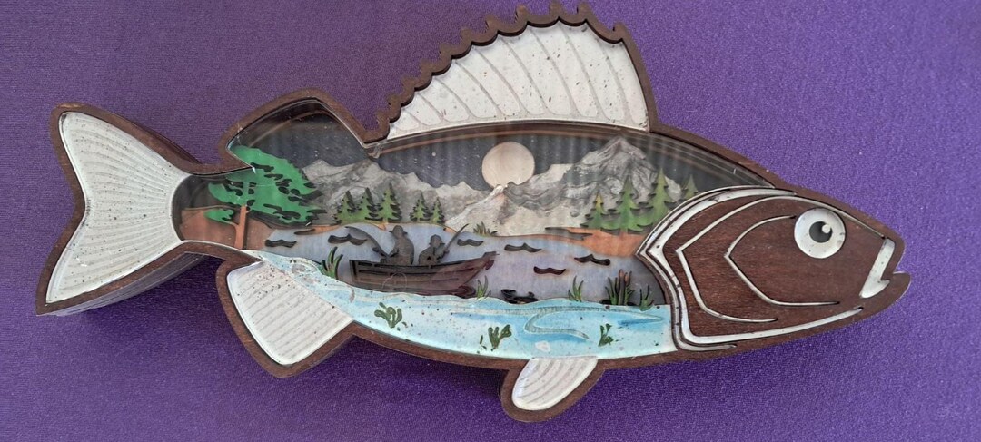 7 Layer Wood Fish Decor - Etsy