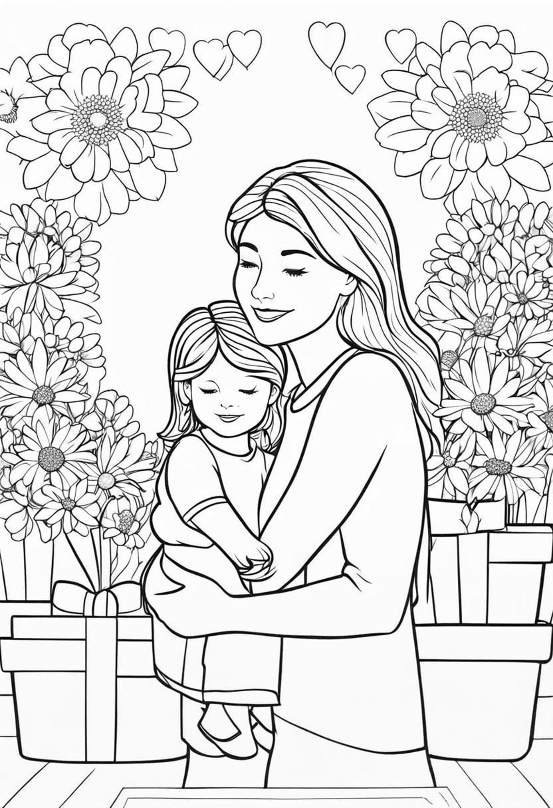 Mother's Day Coloring Book downloadable - Etsy