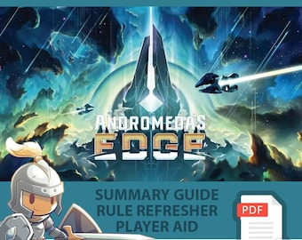 ANDROMEDA'S EDGE <All In> Board Game Summary Guide Rule Refresher Player Aid