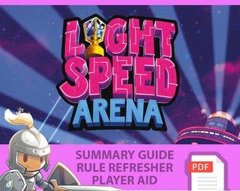 LIGHT SPEED ARENA <All In> Board Game, Summary Guide, Rule Refresher, Player Aid