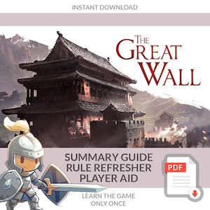 THE GREAT WALL <All In> Board Game Summary Guide Rule Refresher Player Aid