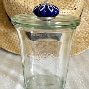 Vorratsglas, Weckglas, Snackglas, Weckglas Deckel mit Porzellanknopf, Weck RR 100,  545 ml