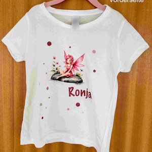 Shirt with fairy | Children&#39;s short-sleeved T-shirt with fairy motif | Girls&#39; shirt
