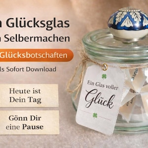 Printbare berichtjes voor een pot vol geluk | 52 positieve berichtjes | DIY-cadeau-idee | Lastminutecadeau | PDF-download