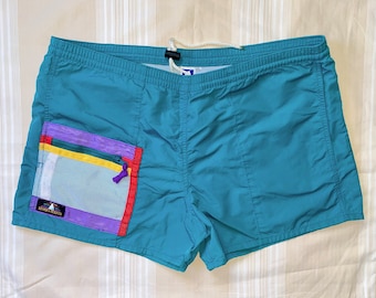 Vintage Sierra Designs Colorblock Shorts Mens Medium M Nylon Trunk Lined 90s