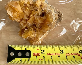 Yellow Selenite Crystals Peru Peruvian Mineral Specimen