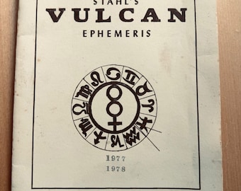 Stahl's Vulcan Ephemeris 1977 1978 Vintage Astrology Almanac