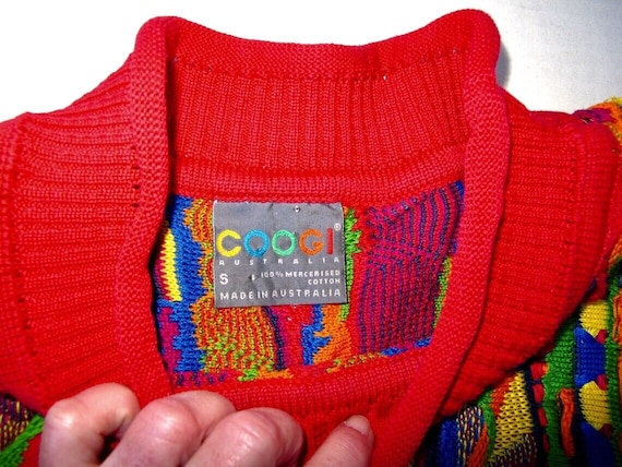 COOGI Australia Sweater Very ROOMY Mens S - M Multi Color