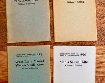 4 Little Blue Books Regarding Marriage and Sex William J. Fielding 1925