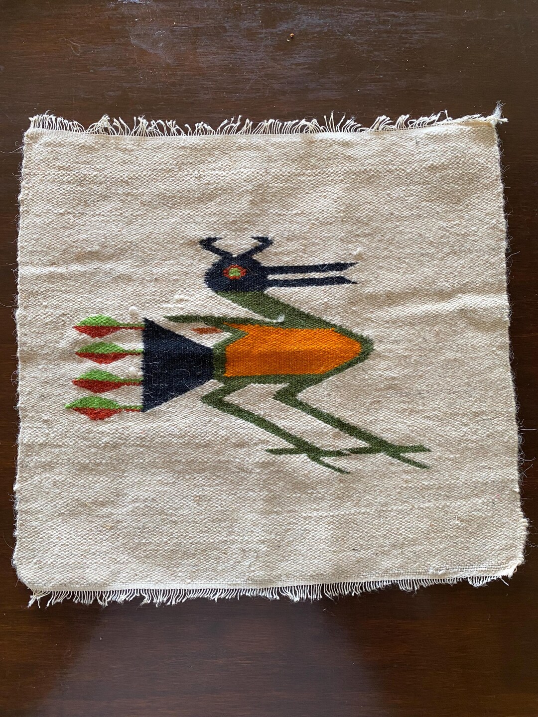 Vintage Hand Woven ECUADOR VIKINCA Nubby ROADRUNNER Wall Hanging ...