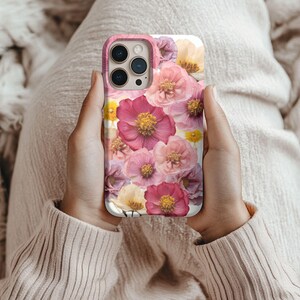 Pressed Flower Phone Case, Floral iPhone 16 15 14 13  Pro Max, Samsung S24 Ultra, Aesthetic Wildflower, Vintage Nature-Inspired Cases, gift