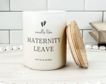 Smells Like 'Maternity Leave' Candle, Funny Pregnancy Gift, Mom To Be Candle, Baby Shower Gift, Expecting Mom Gift, New Mom Gift