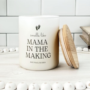 Smells Like &#39;Mama In The Making&#39; Candle, Funny Pregnancy Gift, Mom To Be Candle, Baby Shower Gift, Expecting Mom Gift, New Mom Gift