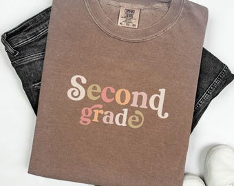 Second Grade Teacher Shirt, Cute Teacher Gift, Back to School Shirt, Teacher Appreciation tee, Elementary School T-shirt, Custom Grade Shirt