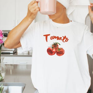 Tomato Aesthetic Fruit Shirt, Vegan Gift, Farm Fresh Top, Graphic Fruit Tee, Vintage Tomato Shirt Fruit Botanical, Garden T-shirt