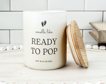 Smells Like 'Ready to Pop' Candle, Funny Pregnancy Gift, Mom To Be Candle, Baby Shower Gift, Expecting Mom Gift, New Mom Gift