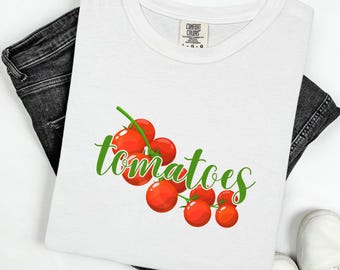 Tomato Aesthetic Fruit Shirt, Vegan Gift, Farm Fresh Top, Graphic Fruit Tee, Vintage Tomato Shirt Fruit Botanical, Garden T-shirt