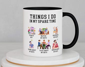 Sports Betting Mug, Funny Gambling Cup, Parlay Lover Gift, Vegas Trip Mug, Sports Bettor Gift for Him, Gambling Coffee Cup