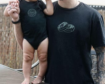 Dad and Kids Matching Shirts, Daddy and baby shirts, Dad and child, Father's Day Matching Shirts with Donuts, New Dad gift, Gift from wife
