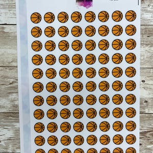 88 pegatinas para planificador con íconos de baloncesto, recordatorios funcionales, lindas pegatinas para planificador, íconos de baloncesto para planificador, mate + blanco brillante - YS338