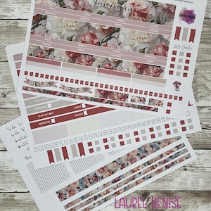 JANUARY Laurel Denise Portrait - Birth Month Flower - Carnation - Sticker Kit for Laurel Denise Portrait Planners