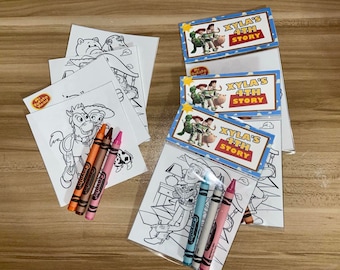 Kits para colorear de Toy Story, recuerdos para fiestas.