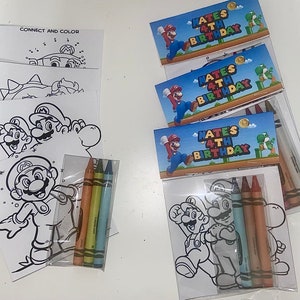 Mario Coloring Kits Party Favor