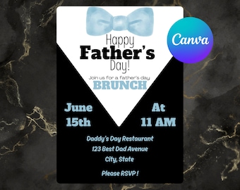 Editable Father's Day Brunch Invitation (Instant Download)