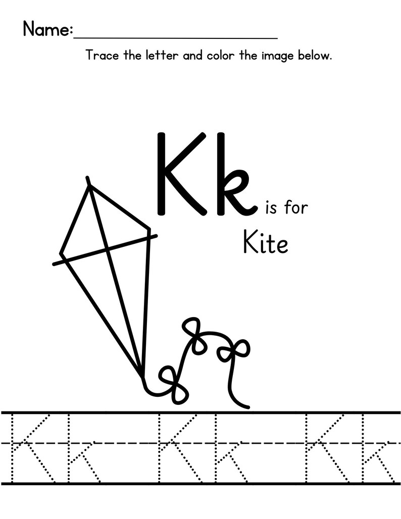 26 Alphabet Upper Case and Lower Case Tracing Worksheet | Printable ...