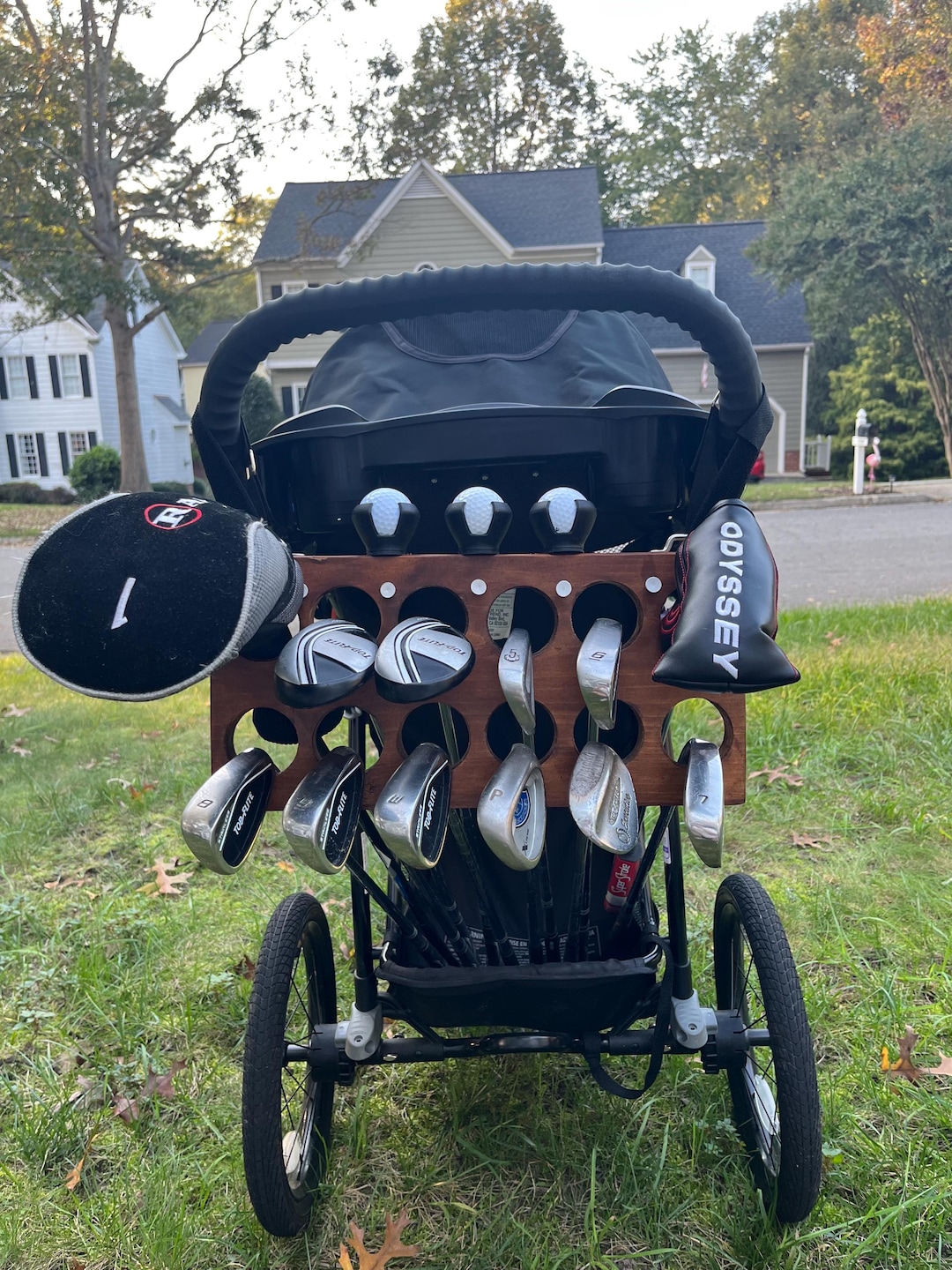 Stroller Golf Caddie: porta mazze da golf in legno Italia