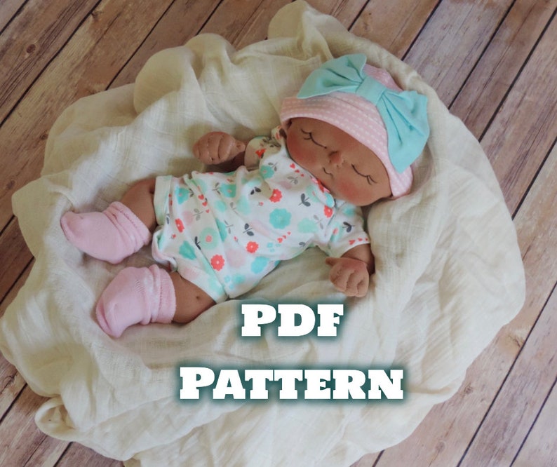 Sewing Doll Patterns Cloth Doll Pattern PDF Pattern How to Make a Soft Heart BeBe Baby Doll by BeBe Babies and Friends image 1