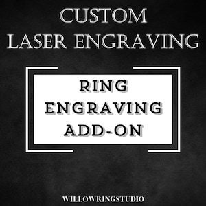 Laser Engraving Add-On for Rings Only, Custom High-Quality Laser Engraving for Men&#39;s Wedding Rings & Women&#39;s Wedding Bands
