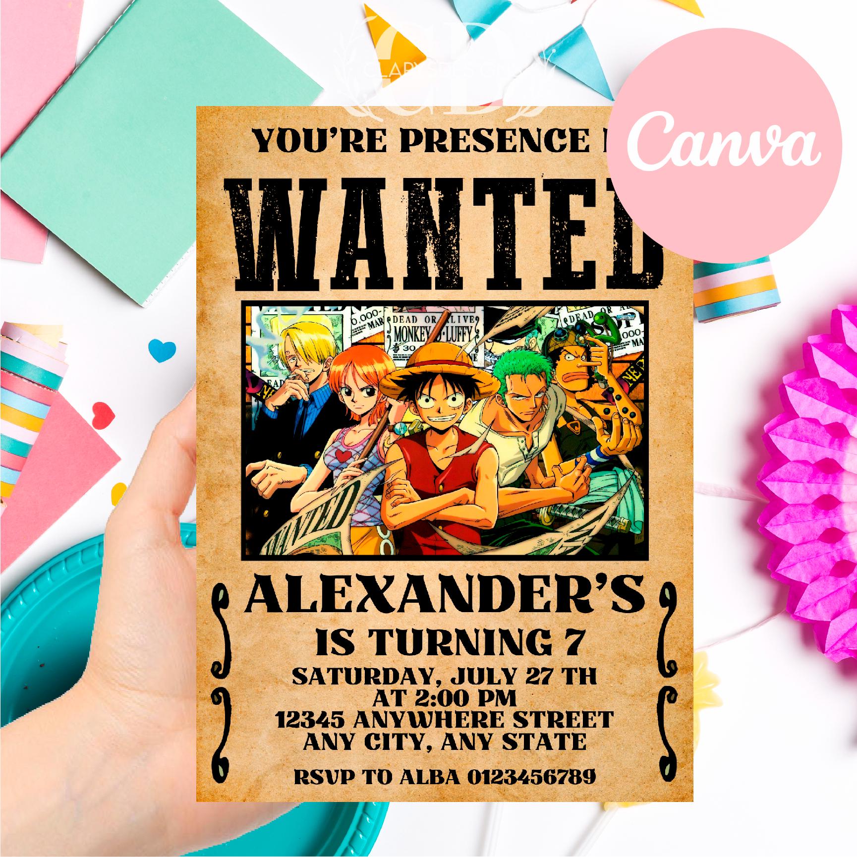 ワンピース バースデーカード One piece birthday card - Etsy 日本