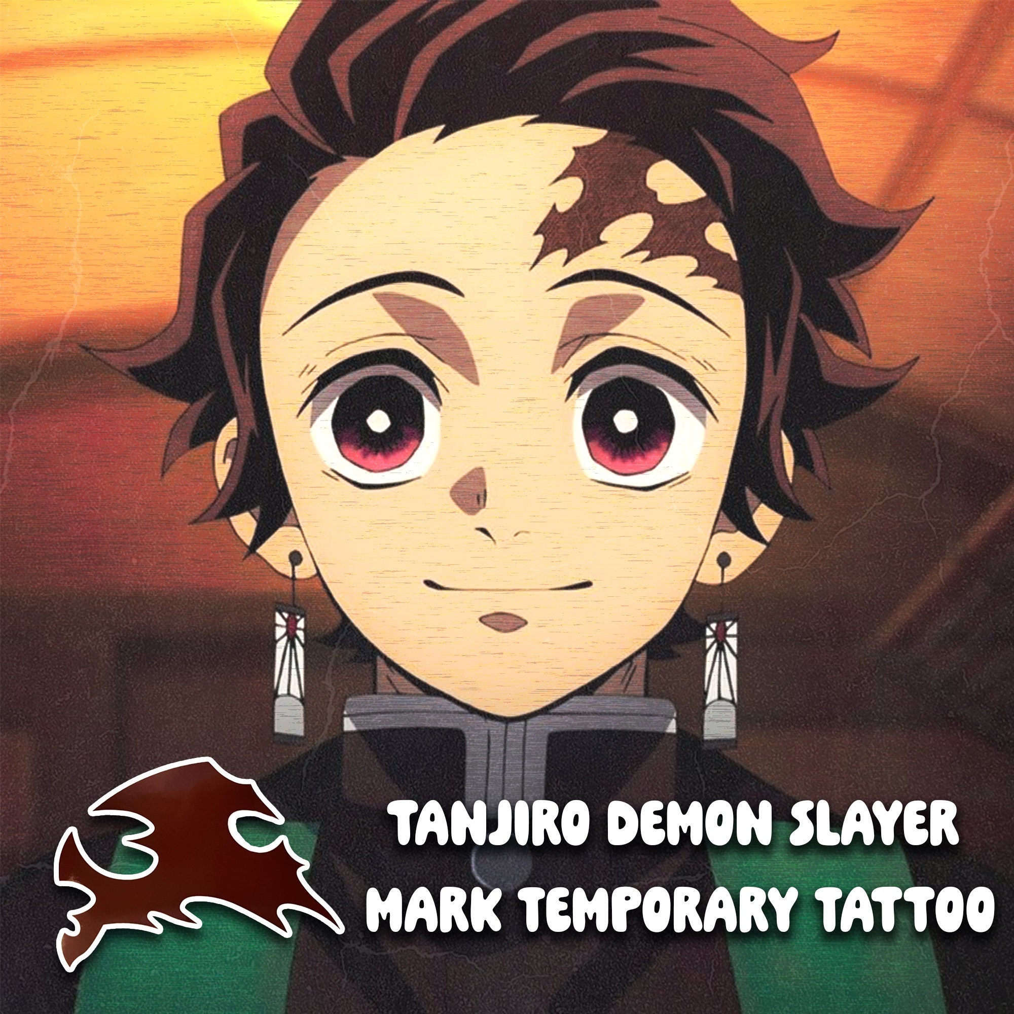 Tanjiro Demon Slayer Mark Temporary Tattoos for Cosplay Tanjiro Kamado ...