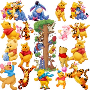 Winnie the Pooh  PNG Clipart - Bundle - Winnie the Pooh png -  Winnie the Pooh - Winnie the pooh birthday invitations -  Eeyore Piglet Tigge