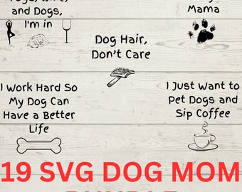 Dog Mom SVG, Dog Mom Bundle SVG PNG, Dog svg files, Dog png files