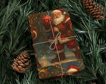 Wrapping Paper Sheets, DND, Santa, Merry Critmas, D20, Tabletop RPG, Gift Wrap Roll, Christmas Gift Wrap, Holiday Tabletop RPG Holiday