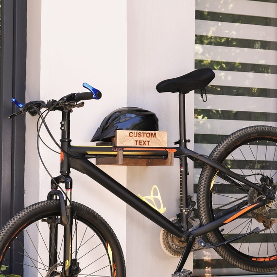 Personalized Wooden Bike Shelf Bicycle Rack Bike Organization Bike Wall Mount Rustic Home Wall Decor Custom Bike Hanger Cycling Gifts Etsy