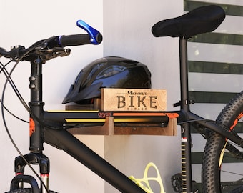 Custom Wooden Bicycle Rack, Bike Holder, Personalized Bike Furniture, Garage Storage, Wooden Wall Decor, Bike Wall Mount, Bicycle organizer