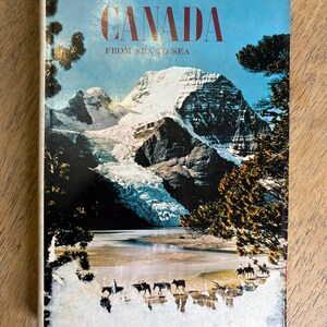 Exploring Canada: From Sea to Sea av National Geographical Society, med kanadensisk karta, andra upplagan, tryckt 1969, vintage Nat Geo-bok