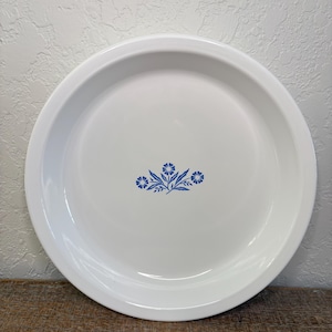 1970s Vintage Corning Ware Blue Cornflower P-309 9" Pie Plate, Vintage Collectible Corning Ware Bakeware