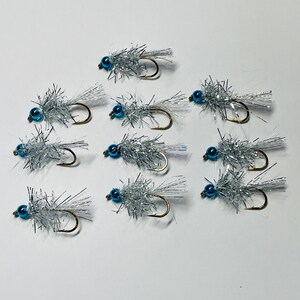 10 Silver and Blue Shad NomNom Fly