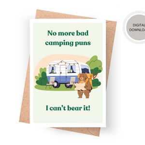 Father&#39;s Day Card, Printable Card, Father&#39;s Day Gift, Camping Dad, Outdoor Father&#39;s Day Card, Best Dad Ever, Dad Gift, Dad Joke Card