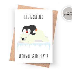 Cute Anniversary Card, Printable Card, Anniversary Gift,  Digital Download, Card for Husband, Instant Download, Funny Anniversary Card