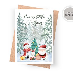 Gnome Christmas Card, Printable Christmas Card, Gnome Happy Holidays Card, Merry Christmas Card, Funny Christmas Card, Cute Christmas Card