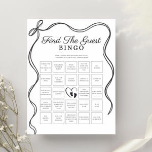 Baby Bingo Game, Baby Shower Bingo, Baby Bingo Printable, Baby Bingo Cards, Baby Gift Bingo, Find The Guest Bingo, Gender Reveal