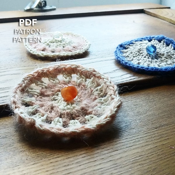 PATTERN PDF, brooch, english, french, Crochet patterns, Tutorial, diy, crochet, Bijoux Tricot, brooch, woman, accessories