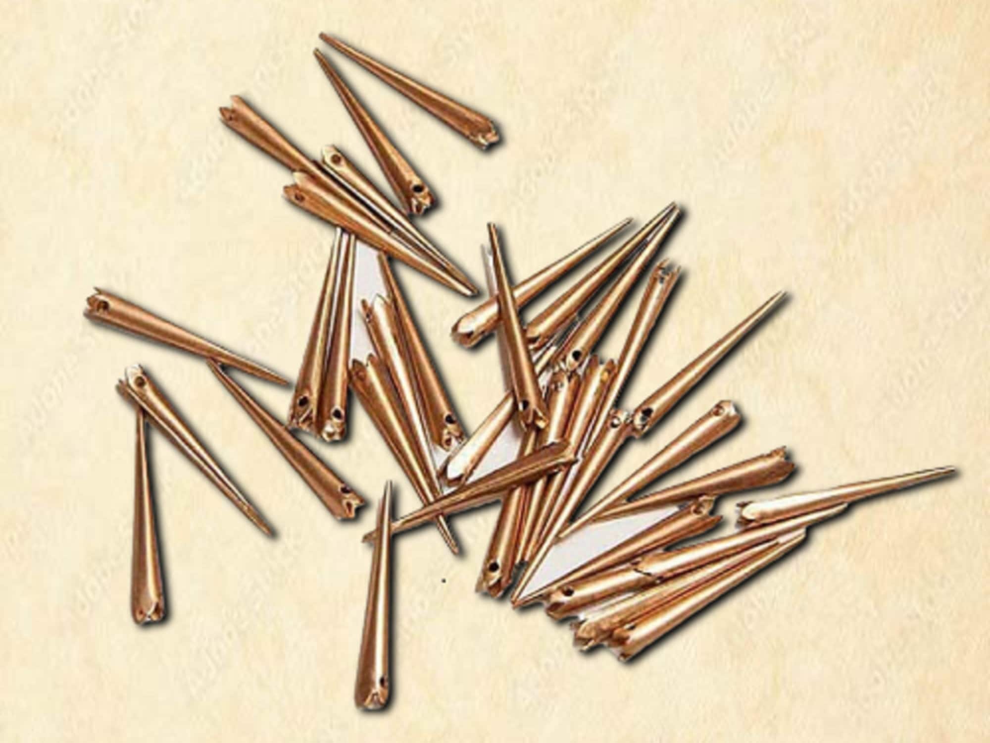 Brass Aglets for Reenactment ,available in Golden Color ,brass Aglets