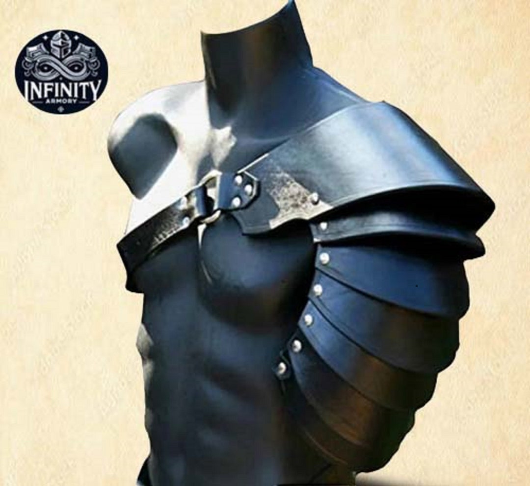 Spaulde LARP Leather Spaulder Set ,articulated ,pauldron Spaulder Set , BDSM ...